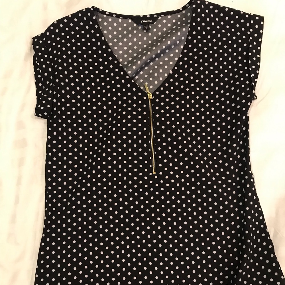 Express Polka dot blouse.